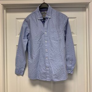 Goodthreads Blue Cotton Embroidered Button Down Shirt sz M EUC